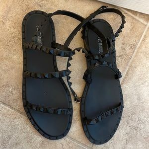Steve Madden black studded sandals